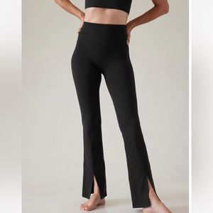 {Athleta} Elation Split Flare Pants Black